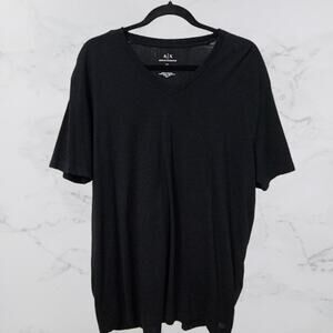 A|X Armani Exchange XL Black V-Neck 100% Pima Cotton